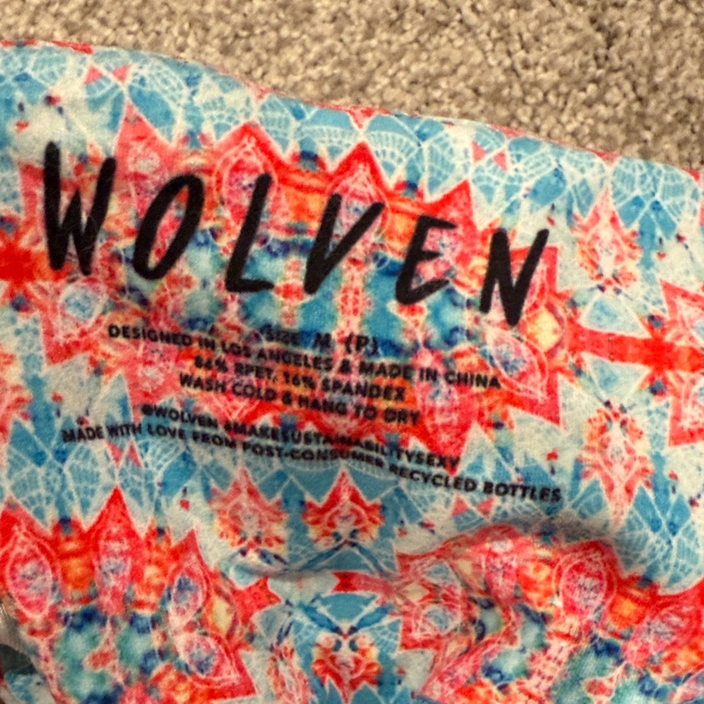 Wolven Kaleidoscope Print Two-Piece Set - Picture 2 of 2